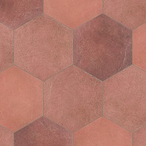 Heritage Hex Wine 7" x 8" Porcelain Floor & Wall Tile - 25 Tiles Per Case - 7.5 Sq. Ft.