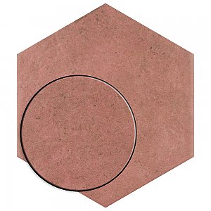 Heritage Hex Wine 7" x 8" Porcelain Floor & Wall Tile - 25 Tiles Per Case - 7.5 Sq. Ft.
