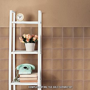 Quarry Flame Brown 5-7/8" x 5-7/8" Ceramic Floor & Wall Bullnose Trim Tile - Sold by the individual piece