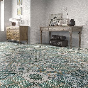 Quarry Retro Blanco 6 Aubrieta 12-3/4" x 12-3/4" Ceramic Floor & Wall Quarry Tile - 1 Tiles Per Case - 1.16 Sq. Ft.
