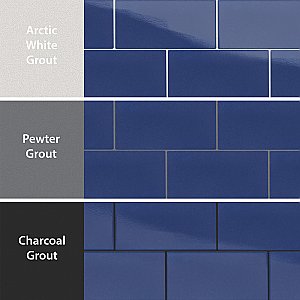 Piscina Brick Glossy Cobalto 9-5/8" x 19-1/2" Porcelain Floor and Wall Tile - 8 Tiles Per Case - 10.64 Square Feet