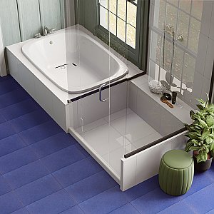 Piscina Brick Glossy Cobalto 9-5/8" x 19-1/2" Porcelain Floor and Wall Tile - 8 Tiles Per Case - 10.64 Square Feet