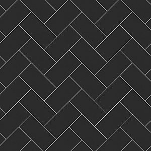 Piscina Brick Nero Brillo 4-3/4" x  9-5/8" Porcelain Floor & Wall Tile -34 Tiles Per Case - 11.22 Sq. Ft.