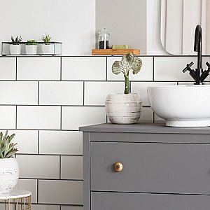Piscina Brick Blanco Brillo 4-3/4" x 9-5/8" Porcelain Floor & Wall Tile - 34 Tiles Per Case - 11.22 Sq. Ft.