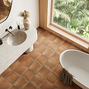 Rustic Cotto 13"x 13" Porcelain Tile - Brown & Tan - Per Case- 14.60 Square Feet