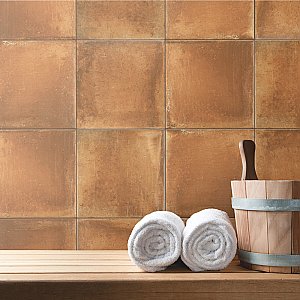 Rustic Cotto 13"x 13" Porcelain Tile - Brown & Tan - Per Case- 14.60 Square Feet