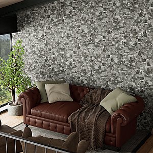 Caldera Vulcano Ash 12-5/8" x 25-1/8" Porcelain Floor & Wall Tile - 5 Tiles Per Case - 11.2 Square Feet