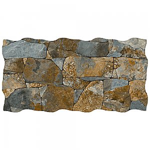 Caldera Vulcano Oxido 12-5/8" x 25-1/8" Porcelain Floor & Wall Tile - 5 Tiles Per Case - 11.2 Square Feet