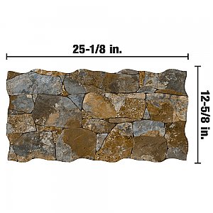 Caldera Vulcano Oxido 12-5/8" x 25-1/8" Porcelain Floor & Wall Tile - 5 Tiles Per Case - 11.2 Square Feet