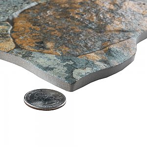Caldera Vulcano Oxido 12-5/8" x 25-1/8" Porcelain Floor & Wall Tile - 5 Tiles Per Case - 11.2 Square Feet
