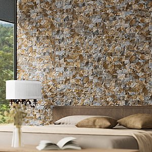 Caldera Vulcano Oxido 12-5/8" x 25-1/8" Porcelain Floor & Wall Tile - 5 Tiles Per Case - 11.2 Square Feet