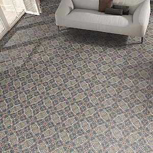 Imagine Tapestry Mandala 19-3/8" x 19-3/8" Porcelain Floor & Wall Tile - Sold Per Case of 4 - 10.56 Sq. Ft.