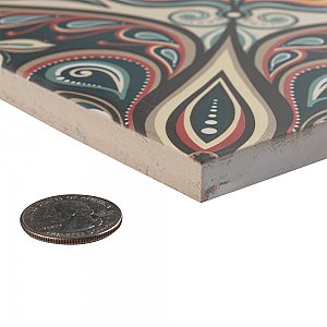 Imagine Tapestry Mandala 19-3/8" x 19-3/8" Porcelain Floor & Wall Tile - Sold Per Case of 4 - 10.56 Sq. Ft.