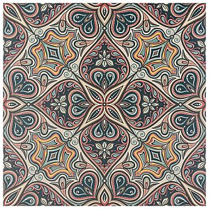 Imagine Tapestry Mandala 19-3/8" x 19-3/8" Porcelain Floor & Wall Tile - Sold Per Case of 4 - 10.56 Sq. Ft.