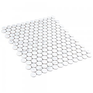 Carrione Penny Matte Carrara 9-3/4" x 11-1/2" Porcelain Mosaic Tile- Per Case of 10 - 8.60 Sq. Ft.