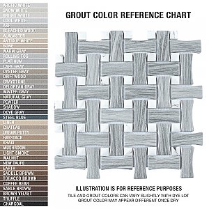 Llama Dog Bone Basketweave Silver Smoke/Calacatta Dot 10 in. x 10 in. Porcelain Mosaic Tile - 10 Tiles Per Case - 7.1 Square Feet