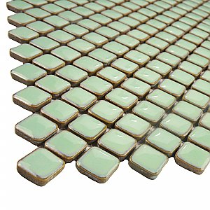 Hudson Diamond Light Green 12-1/4" x 12-3/8" Porcelain Mosaic Tile -10 Sheets Per Case -10.6 Sq. Ft.