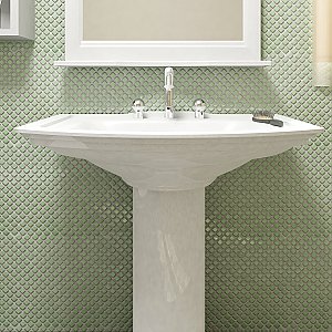 Hudson Diamond Light Green 12-1/4" x 12-3/8" Porcelain Mosaic Tile -10 Sheets Per Case -10.6 Sq. Ft.