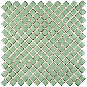 Hudson Diamond Light Green 12-1/4" x 12-3/8" Porcelain Mosaic Tile -10 Sheets Per Case -10.6 Sq. Ft.