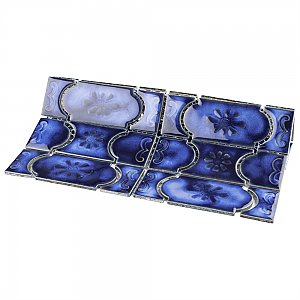 Montego Sapphire 12" x 12-1/2" Porcelain Mosaic Tile -10 Tiles Per Case -10.6 Sq. Ft.