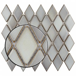 Hudson Kite Grey Eye 10-1/8" x 11-3/4" Porcelain Mosaic Tile -10 Sheets Per Case -8.56 Sq. Ft.