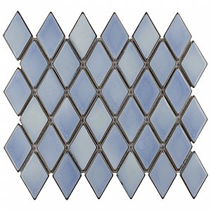 Hudson Kite Frost Blue 10-1/4" x 11-3/4" Porcelain Mosaic Tile - Sold Per Case of 10 - 8.60 Square Feet