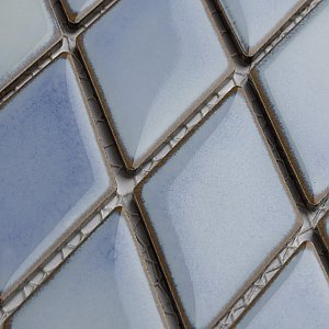 Hudson Kite Frost Blue 10-1/8" x 11-3/4" Porcelain Mosaic Tile -10 Sheets Per Case -8.56 Sq. Ft.