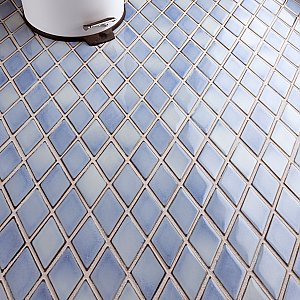 Hudson Kite Frost Blue 10-1/8" x 11-3/4" Porcelain Mosaic Tile -10 Sheets Per Case -8.56 Sq. Ft.