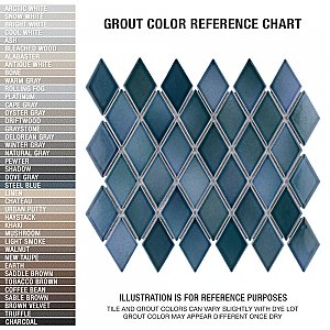 Hudson Kite Aquamarine 10-1/8" x 11-3/4" Porcelain Mosaic Tile -10 Sheets Per Case -8.56 Sq. Ft.