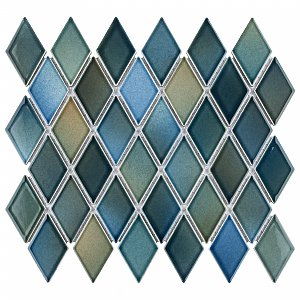 Hudson Kite Lagoon 10-1/8" x 11-3/4" Porcelain Mosaic Tile -10 Sheets Per Case -8.56 Sq. Ft.
