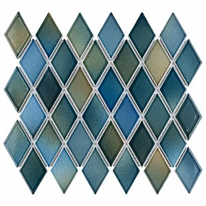 Hudson Kite Lagoon 10-1/4" x 11-3/4" Porcelain Mosaic Tile - Sold Per Case of 10 - 8.60 Square Feet