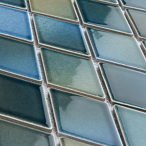 Hudson Kite Lagoon 10-1/8" x 11-3/4" Porcelain Mosaic Tile -10 Sheets Per Case -8.56 Sq. Ft.
