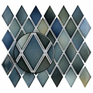 Hudson Kite Pacific 10-1/4"x11-3/4" Porcelain Mosaic Tile - Sold Per Case of 10 - 8.56 Square Feet