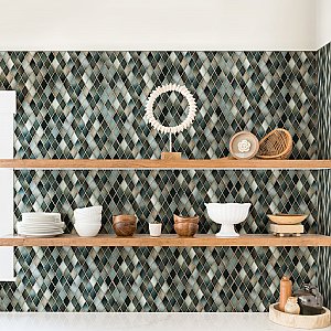Hudson Kite Stormy Night 10-1/8" x 11-3/4" Porcelain Mosaic Tile -10 Sheets Per Case -8.56 Sq. Ft.