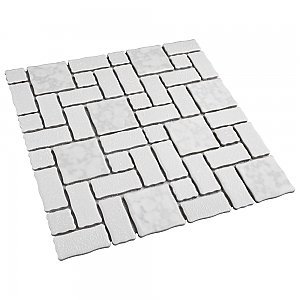 Academy White 11-7/8" x 11-7/8" Porcelain Mosaic Tile -10 Sheets Per Case -10 Sq. Ft.