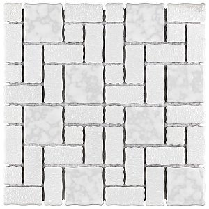 Academy White 11-7/8" x 11-7/8" Porcelain Mosaic Tile -10 Sheets Per Case -10 Sq. Ft.