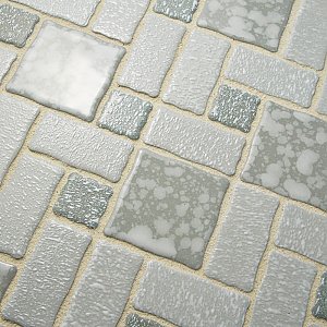 Academy Grey 11-7/8" x 11-7/8" Porcelain Mosaic Tile -10 Sheets Per Case -10 Sq. Ft.