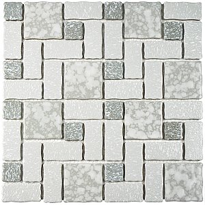Academy Grey 11-7/8" x 11-7/8" Porcelain Mosaic Tile -10 Sheets Per Case -10 Sq. Ft.