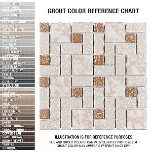 Academy Beige 11-7/8" x 11-7/8" Porcelain Mosaic Tile -10 Sheets Per Case -10 Sq. Ft.