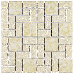 Academy Gold 11-7/8" x 11-7/8" Porcelain Mosaic Tile -10 Sheets Per Case -10 Sq. Ft.