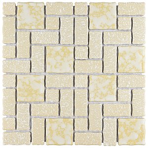Academy Gold 11-7/8" x 11-7/8" Porcelain Mosaic Tile -10 Sheets Per Case -10 Sq. Ft.