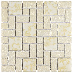 Academy Gold 11-7/8" x 11-7/8" Porcelain Mosaic Tile -10 Sheets Per Case -10 Sq. Ft.