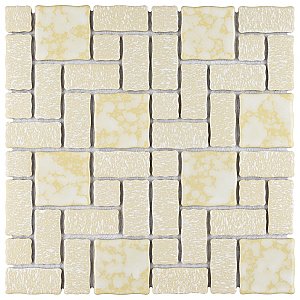 Academy Gold 11-7/8" x 11-7/8" Porcelain Mosaic Tile -10 Sheets Per Case -10 Sq. Ft.