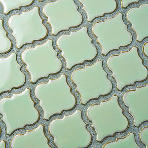 Hudson Tangier Light Green 12-3/8" x 12-3/8" Porcelain Mosaic Tile -10 Sheets Per Case -11 Sq. Ft.