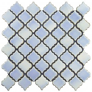 Hudson Tangier Frost Blue 12-3/8" x 12-3/8" Porcelain Mosaic Tile -10 Sheets Per Case -11 Sq. Ft.
