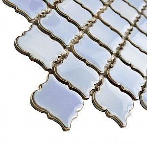 Hudson Tangier Frost Blue 12-3/8" x 12-3/8" Porcelain Mosaic Tile -10 Sheets Per Case -11 Sq. Ft.