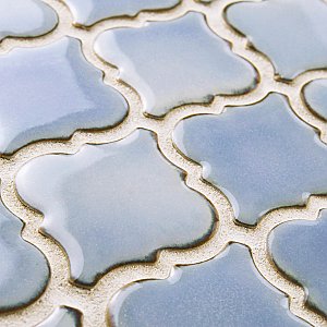 Hudson Tangier Frost Blue 12-3/8" x 12-3/8" Porcelain Mosaic Tile -10 Sheets Per Case -11 Sq. Ft.