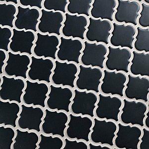 Hudson Tangier Matte Black 12-3/8" x 12-3/8" Porcelain Mosaic Tile -10 Sheets Per Case -11 Sq. Ft.