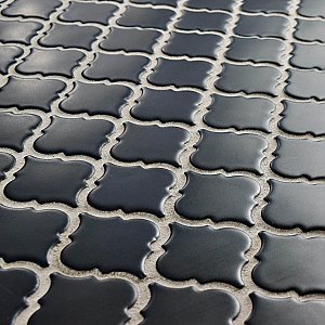 Hudson Tangier Matte Black 12-3/8" x 12-3/8" Porcelain Mosaic Tile -10 Sheets Per Case -11 Sq. Ft.