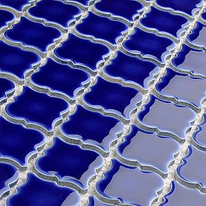 Hudson Tangier Cobalt Blue 12-3/8" x 12-3/8" Porcelain Mosaic Tile -10 Sheets Per Case -11 Sq. Ft.